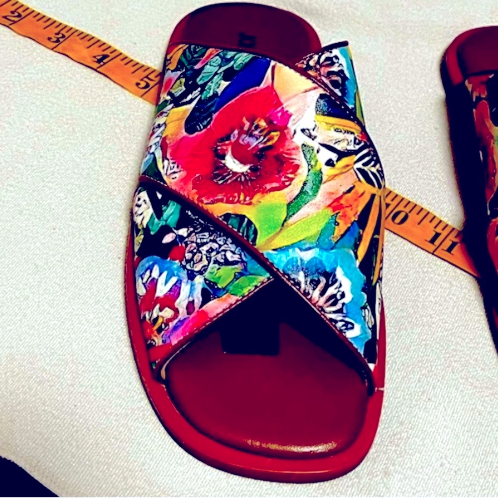 Johnny Was pink and Blue Artistic Sandals Layla X sandal - Picture 2 of 14